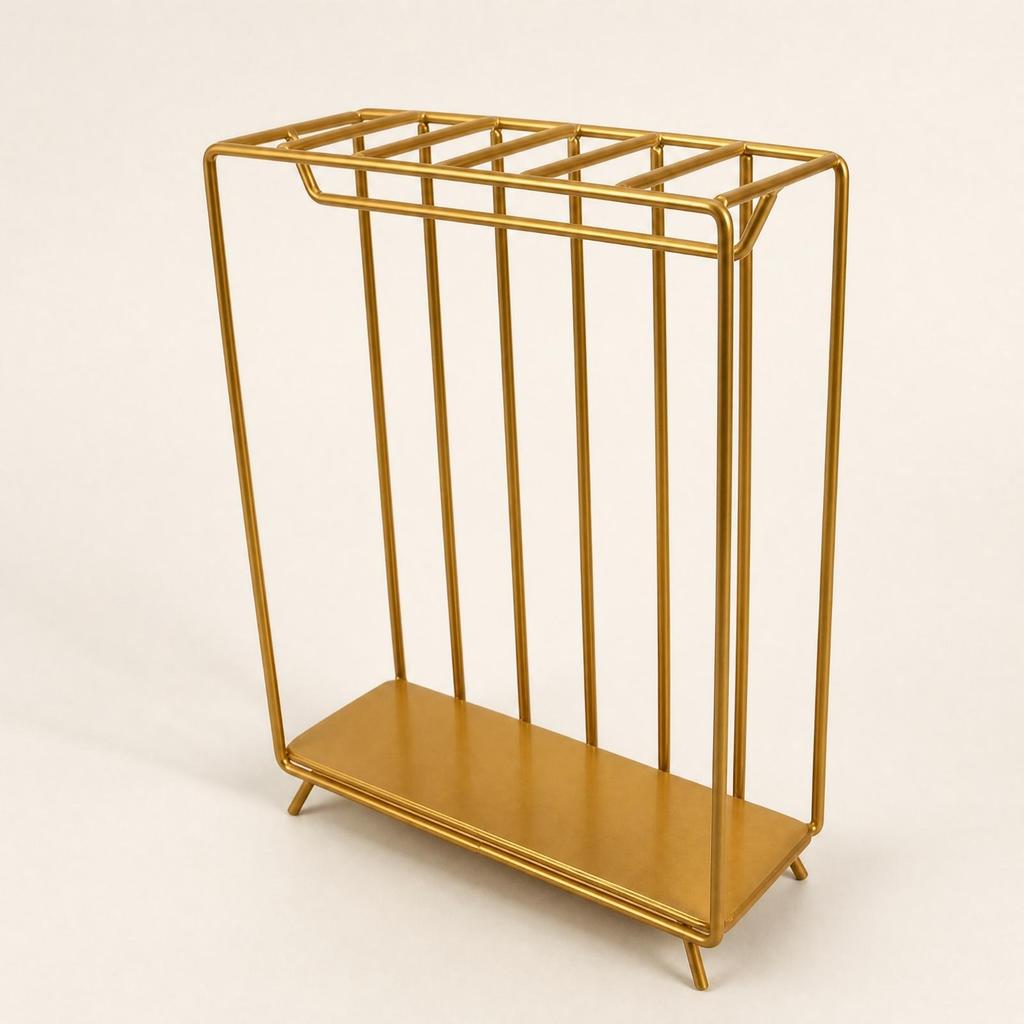 Miniature Painted Metal Wardrobe Rack Open Frame Dollhouse Garment Freestanding