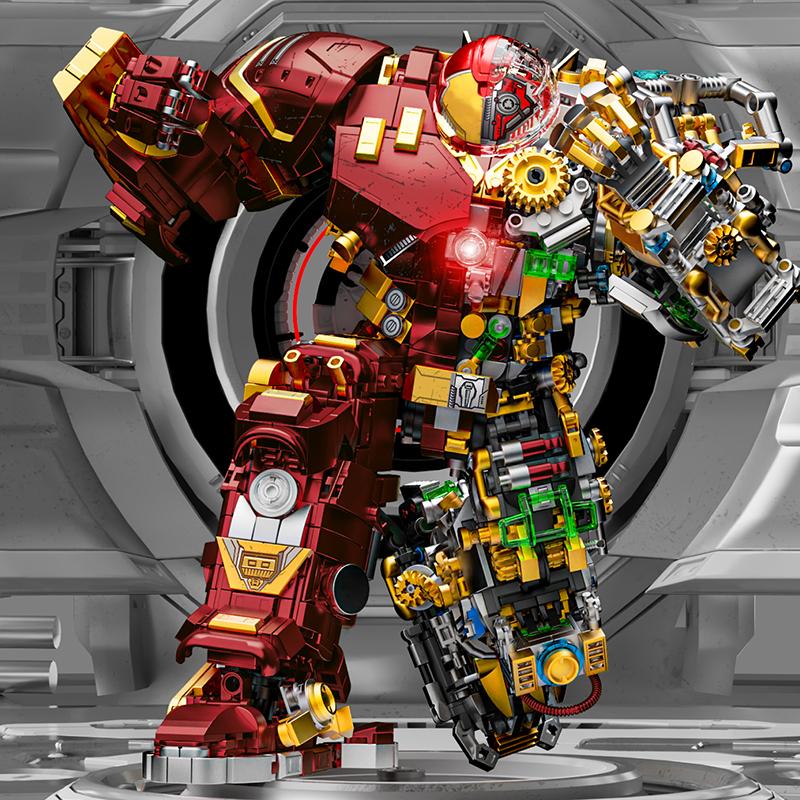 Non-Toxic Super Mecha Robot Moc Bricks Action Figures Toys Armor Warrior Mechanical Hero Building Blocks 3D Model Adult Children Gifts