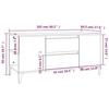 VidaXL Meuble TV Blanc 102x44,5x50 cm Bois d'ingénierie 819604