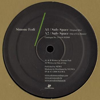 

12inch Record SIMONE FEDI SubSpace 541416502089 Eskimo Recordin 2008 Belgium Dance Electronica Used