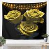 Romantic Dark Red Rose Tapestry,Moody Floral Wall Art with Vivid Red Roses & Dark Leaves,for Bedroom,Aesthetic & Cozy Home Decor
