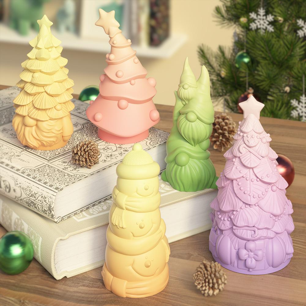 Schneemann Kerze Silikonform Harz DIY SilikonformWeihnachtsbaum Aromatherapie Gipsform Dekoration Kerzenherstellung