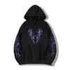 Y2K Streetwear Hooded Zip-Up Sweatshirt Teens Loose Fit Fall Casual Graphic Print Pullover