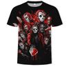 Summer Round Neck 3D Joker Resurrection Night Print Top Fashionable Casual Short Sleeved Men's T-shirts