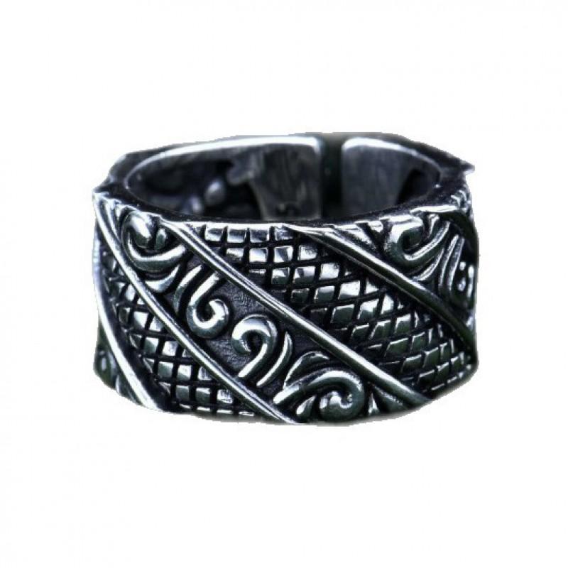 Adjustable Open Ring Men Women Vintage Floral Geometric Design Copper Statement Minimalist Fashion Jewelry