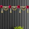 Torans for Entrance Door, Door Hangings for Home Decoration, Red Rose Heavy Toran | Thoranam for Entrance Door, Toran for Home Decoration