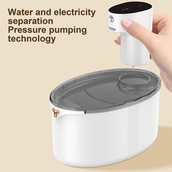 2.5L Wireless Cat Water Fountain Battery Operated Water Dispenser Automatic Cordless Pet Water