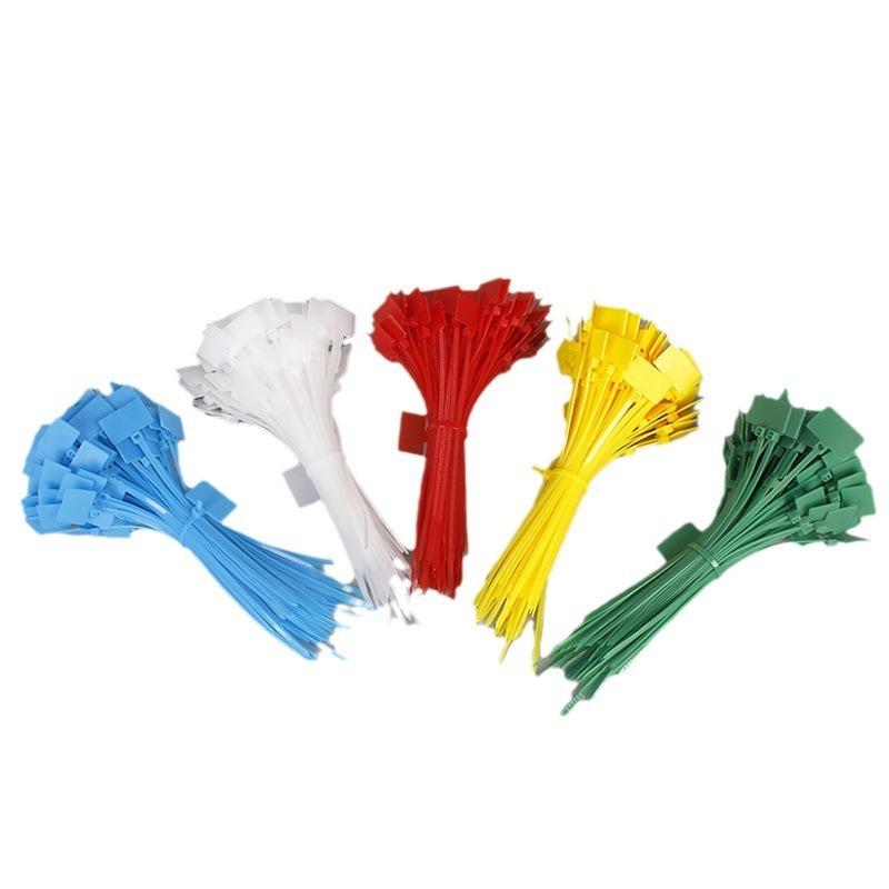 Colored Marking Cable Ties Waterproof Tag Fasteners Ethernet Cord Binding Straps Hang Label Cards Circuit Marker Tags Indoor