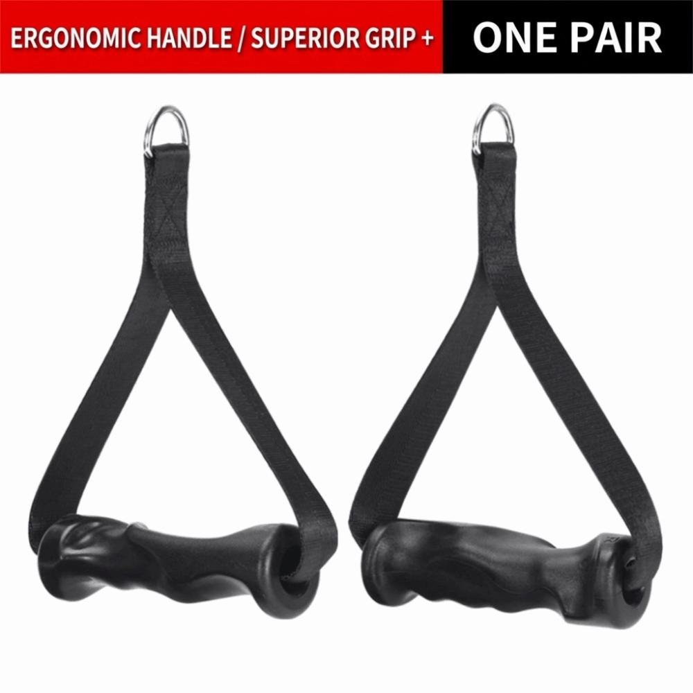 1Pair Heavy Duty Gym Handle Non-Slip Pulley Handle Cable Machine Handle Pulley Cable Machine