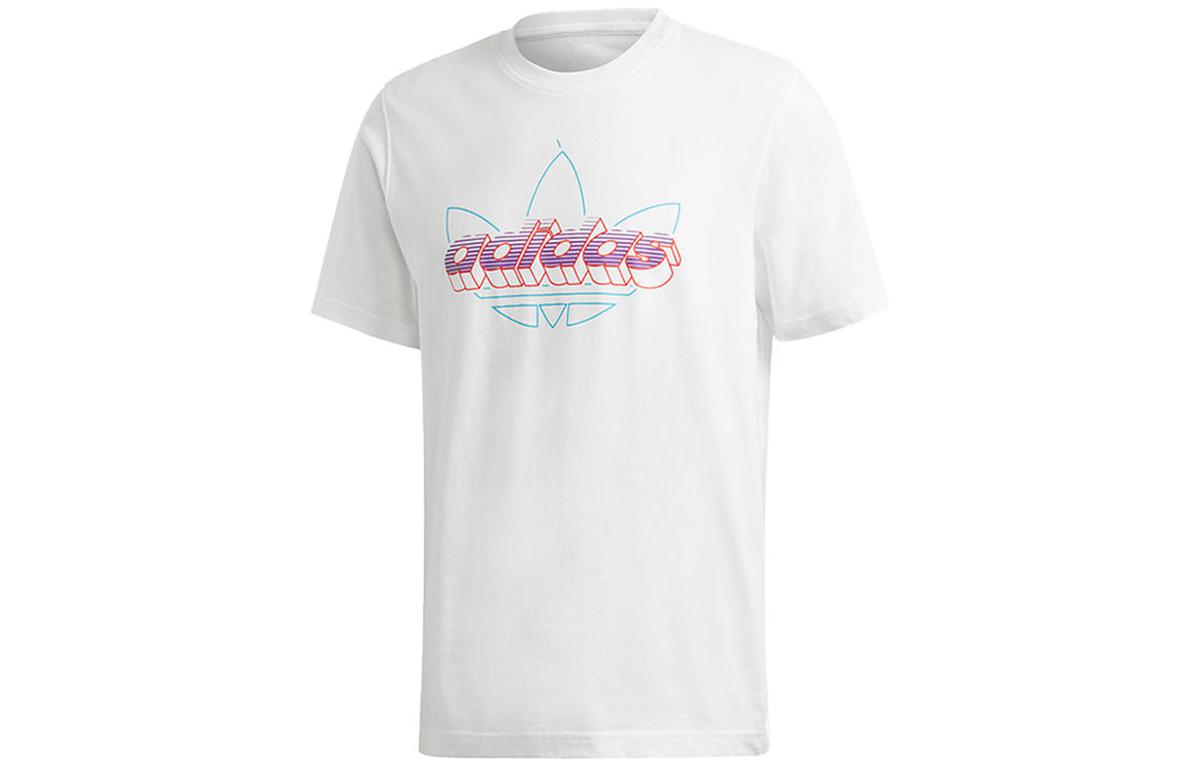 

Adidas T Shirts Men s White Crew Neck Moderate Straight Fit GD6009 S