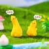 10Pcs Cartoon Funny Yellow Duck Animal Miniatures Diy Resin Ornaments Fairy Garden Decoration Moss Terrarium Micro Landscape