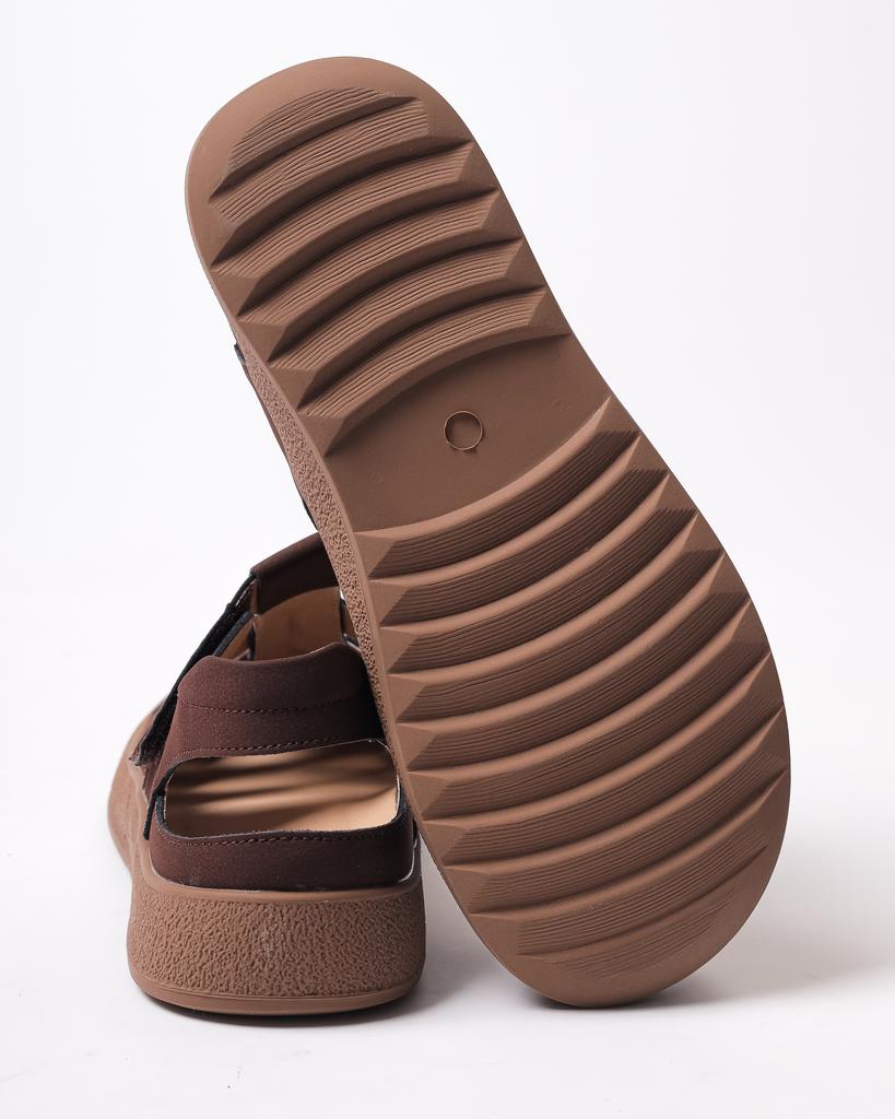 Damensandalen mit Klettverschluss Kento 254023 36 braun Nubuk