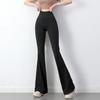 Zheyan's Knitted Seamless Bell-Bottom Yoga Pants: Elastic Fit for Spring/Summer Fitness & Running