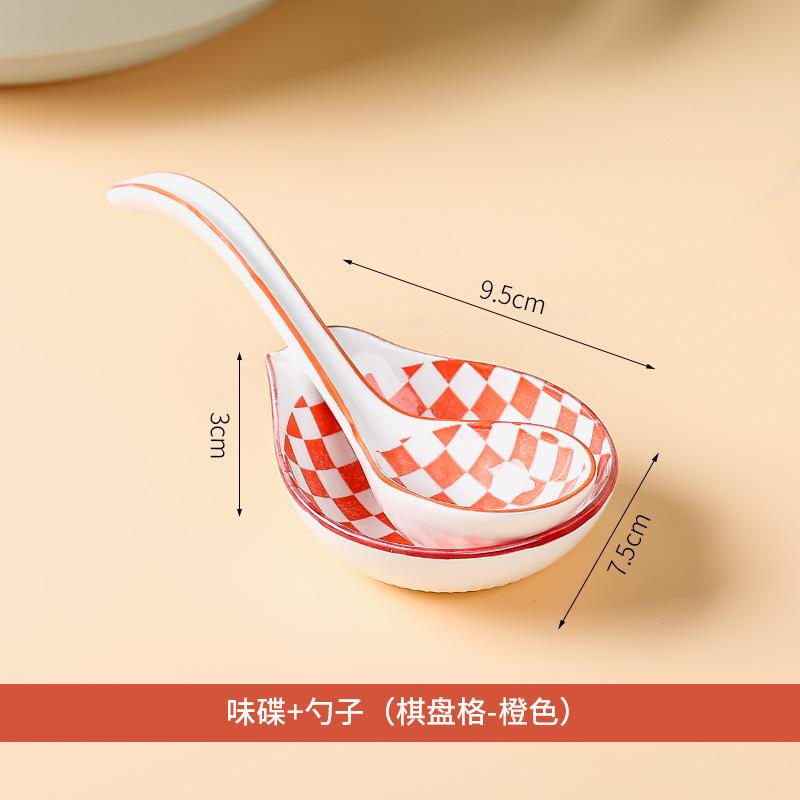 Ceramic Plate Japanese Style Household Seasoning Pottery Mini Dipping Dish Sushi Soy Sauce Snack Tableware