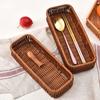 Household Faux Wicker Bread Tray Colorful Food Serving Basket  Home Decor