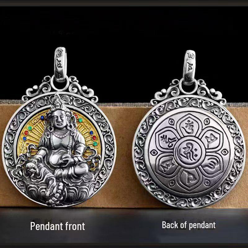 Thai Amulet Chinese Zodiac Buddhist Necklace Pendant Retro Vintage Protect Charm Talisman Powerful Money Wealth Success Health Lucky Unisex Men Women