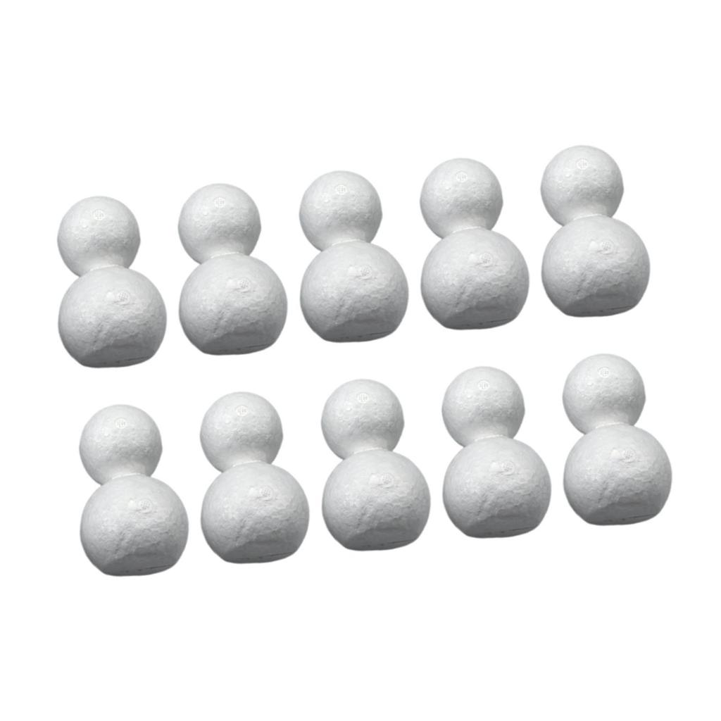 10x Xmas Snowman Models DIY Crafting Portable Funny Snowman Form Foam Balls for Party Nursery Christmas Winter Decorations
