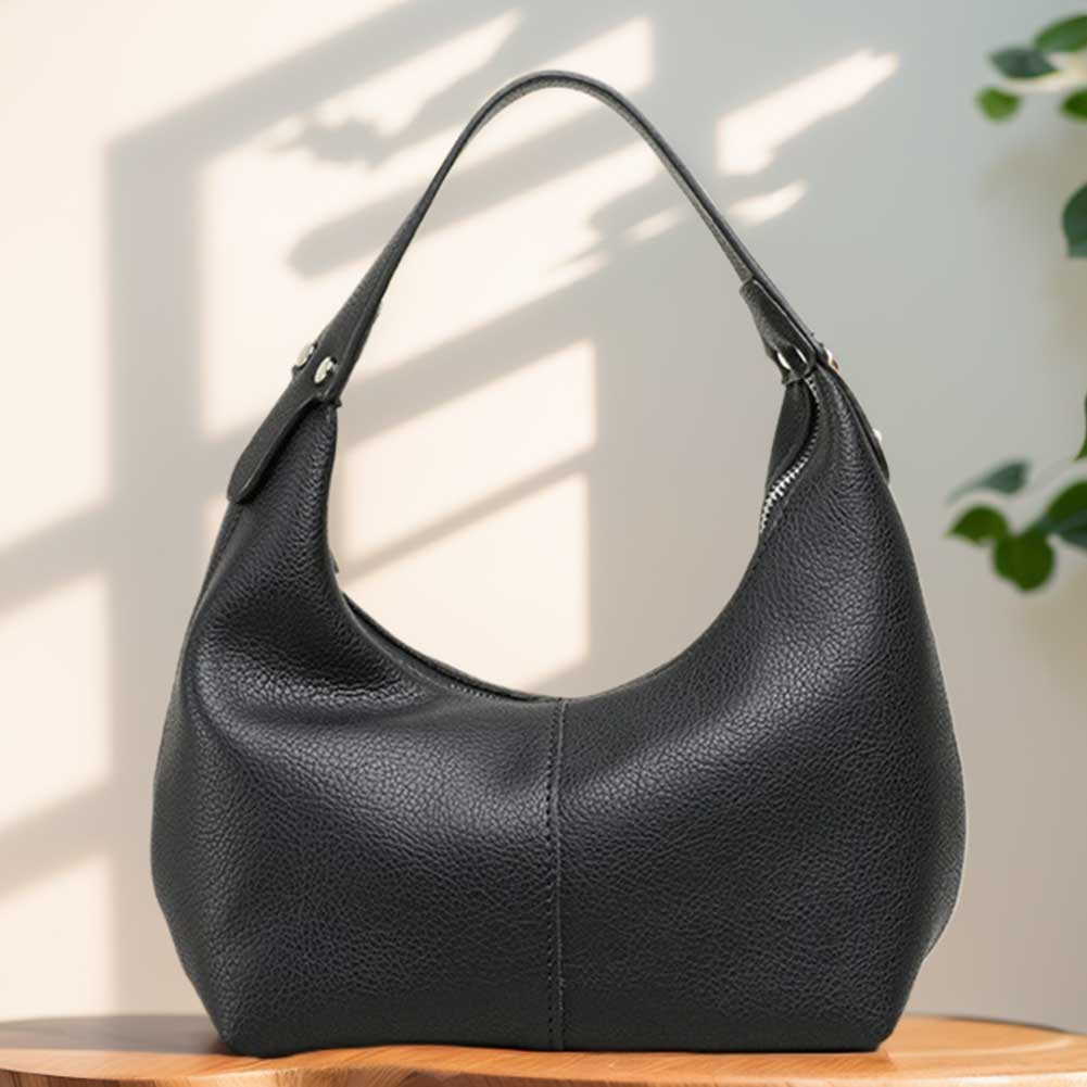 Women Retro Shoulder Bag PU Leather Fashion Tote Handbag Solid Color Simple Shoulder Purse Girls Outdoor Daily Bag