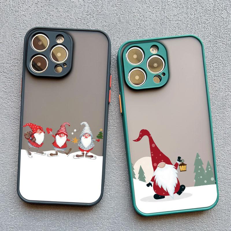 New Year Christmas Santa Claus Phone Case for IPhone 14 13 12 11 Pro Max Mini 15 Pro Max XS XR X 15 14 8 7 Plus Cute Back Covers