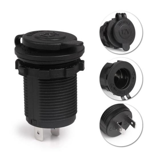 Waterproof Car Cigarette Lighter Socket USB Charger Plug Power Adapter Outlet