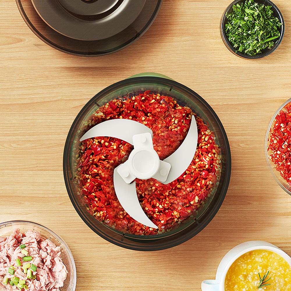 350ml Elektrischer Knoblauchhacker, USB-Aufladung Fleischwolf für Küche, Haushalt Multifunktionale Lebensmittelpürierer Mixer für Gemüse