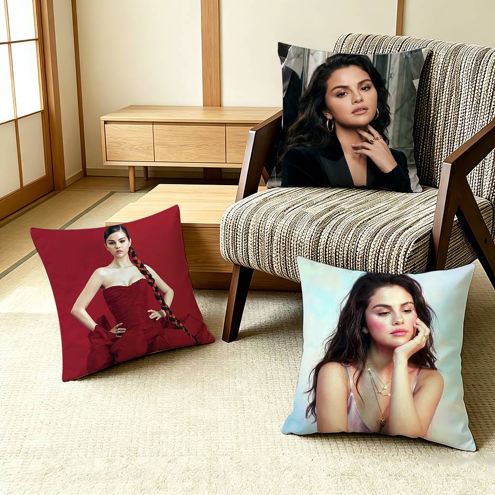 Sweet Girly SSelena Gomez Pillow Case Pattern Printed Pillowcase For Living Room Sofa Cushion Cover