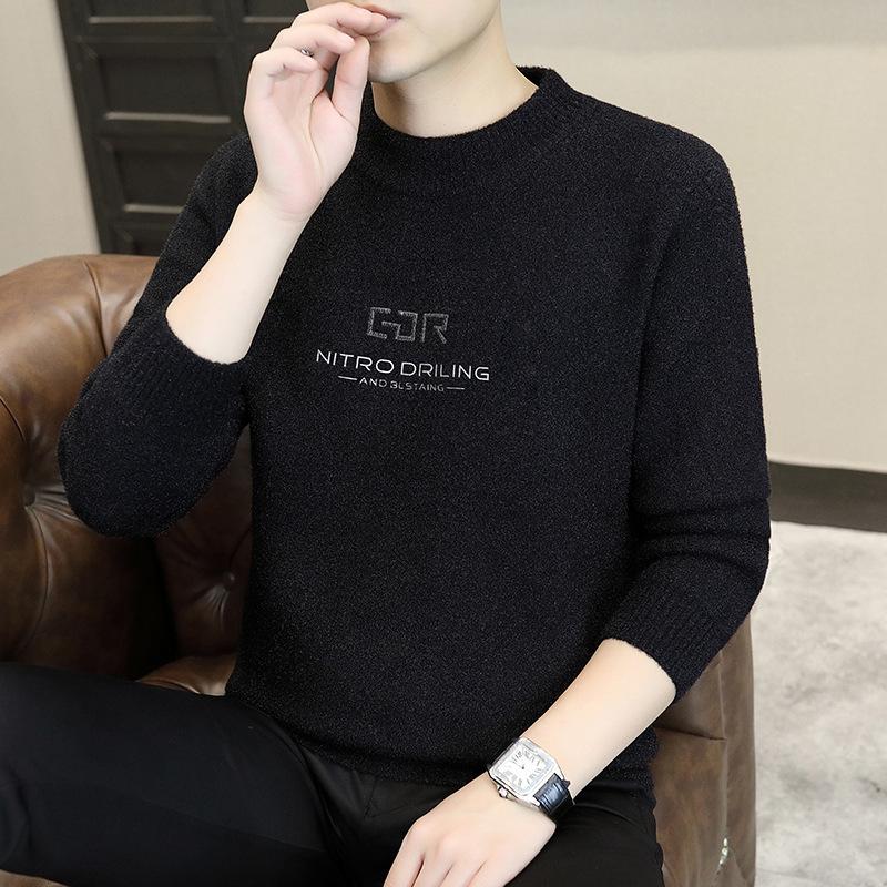 Hot Hot Autumn and Winter New Casual Crew Neck Sweater Bottom Knit Plus Size Loose Sweater