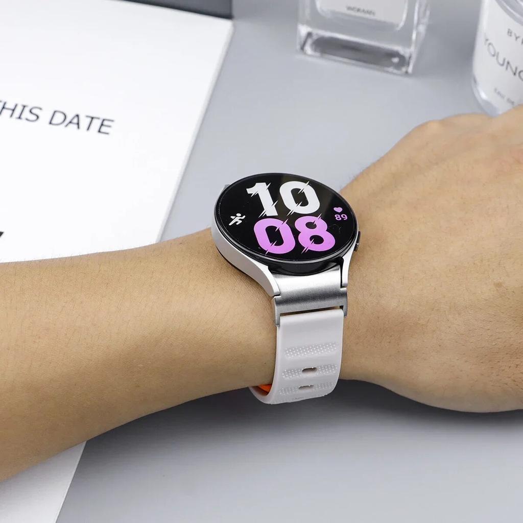 Silicone Strap for Samsung Galaxy Watch 6 5 4 40mm 44mm 5Pro 45mm No Gaps Band For Galaxy Watch 6 Classic 43 47mm 42 46mm Correa