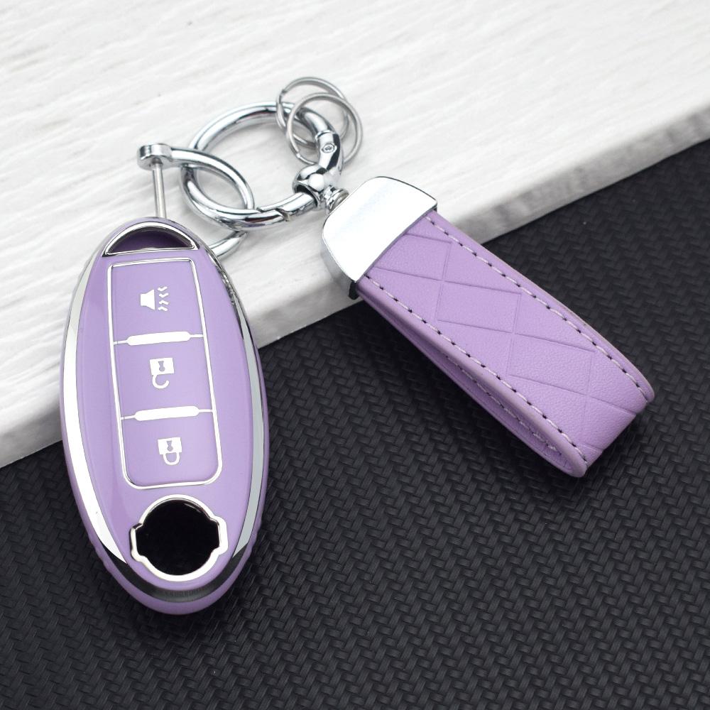 Soft Tpu Remote Key Fob Case For Nissan X-Trail T32 T31 Qashqai Kicks Juke J10 J11 Tiida Pathfinder Note Infiniti Key Chain Set