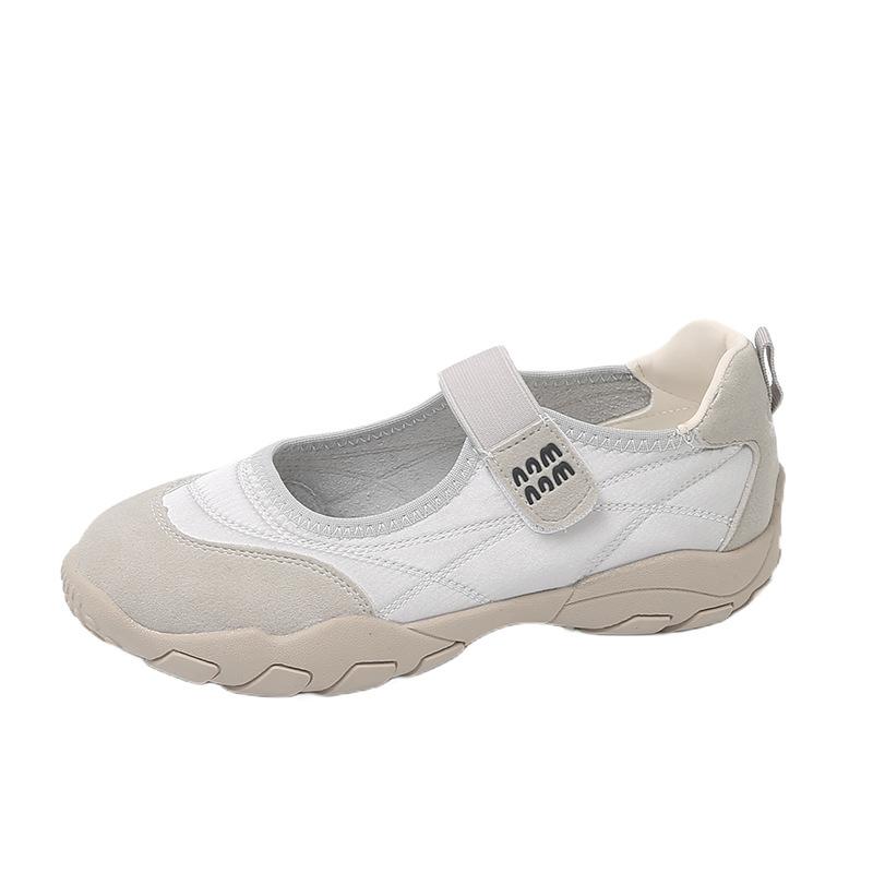 French Mary Jane women's shoes 2025 new summer Velcro with skirt thick sole beautiful not tired feet small single shoes