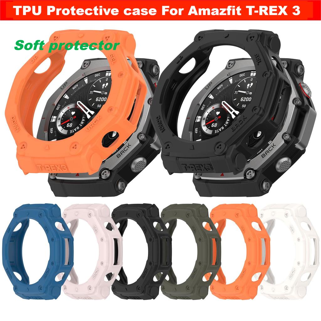 Protective Case For Amazfit T-rex 3 Smart Watch Case Soft Silicone Bumper For Huami Amazfit T Rex 3 Watch Case Accessories