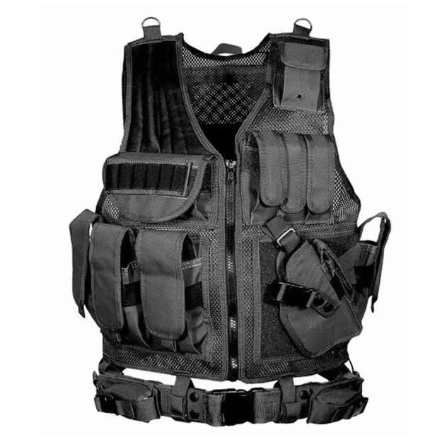 Verstellbare taktische Molle-Weste Kampf-Körperschutzwesten Sicherheitsweste Jagd Armee Outdoor CS Kriegsspiel Airsoft Trainingsjacke