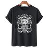 Oversized Birthday Anniversary T-shirts 1964 1974 1984 Family Party Cotton T Shirt Short Sleeve Tshirt Vintage Tee Gift Clothes