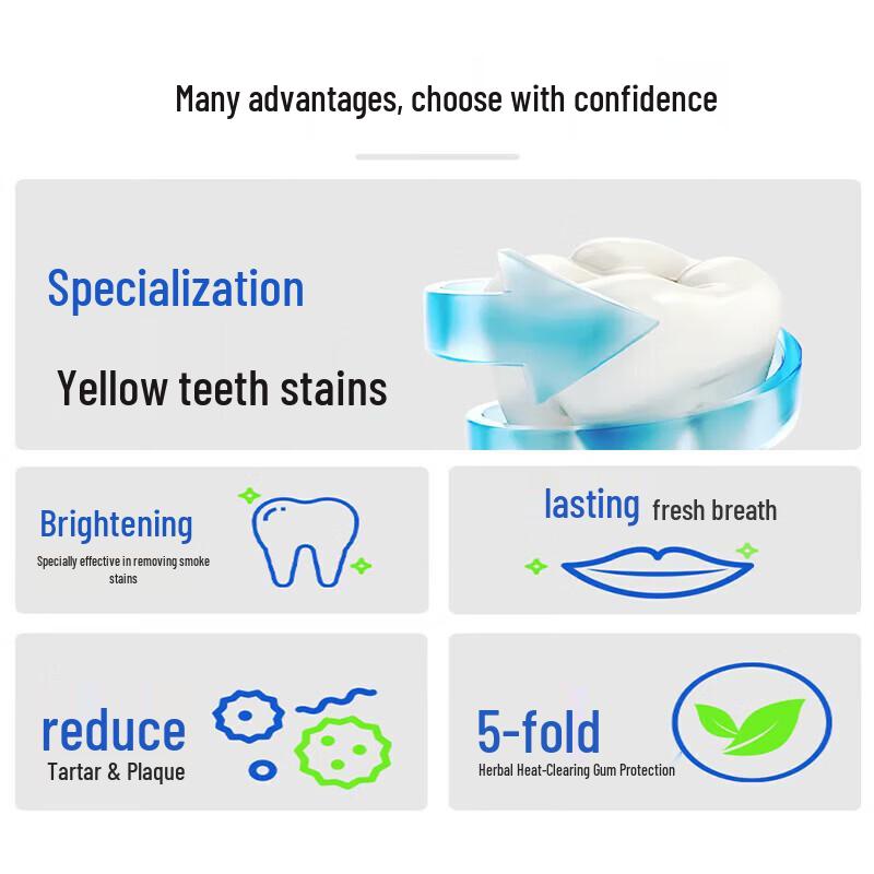 He Feng Yu Morning & Evening Whitening Toothpaste Twin Pack