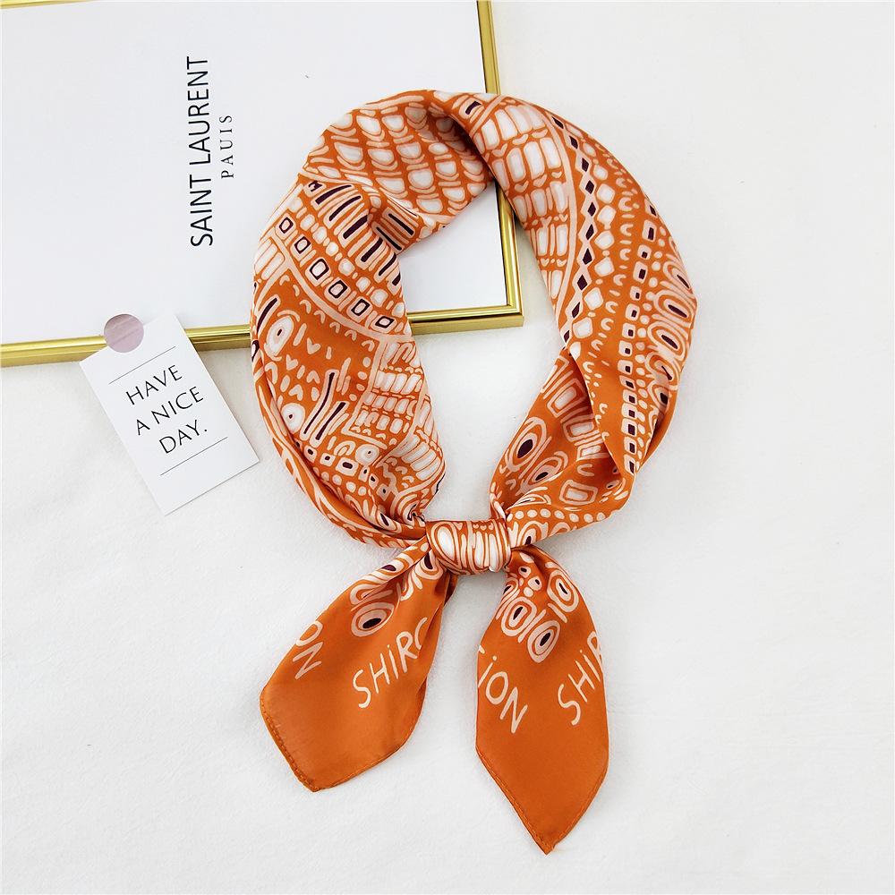 Fashion Decoration Scarf Hairband Tie Hair 70 Small Square Scarf Silk Scarf Women'S Spring And Autumn Versatile Small Scarf Professional Scarf