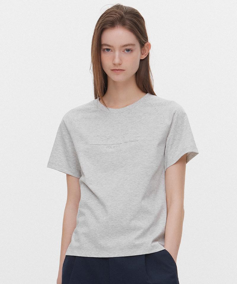 MARIE CLAIRE Logo Patch Raglan Short Sleeve T-Shirt (Magbts04Mmg)