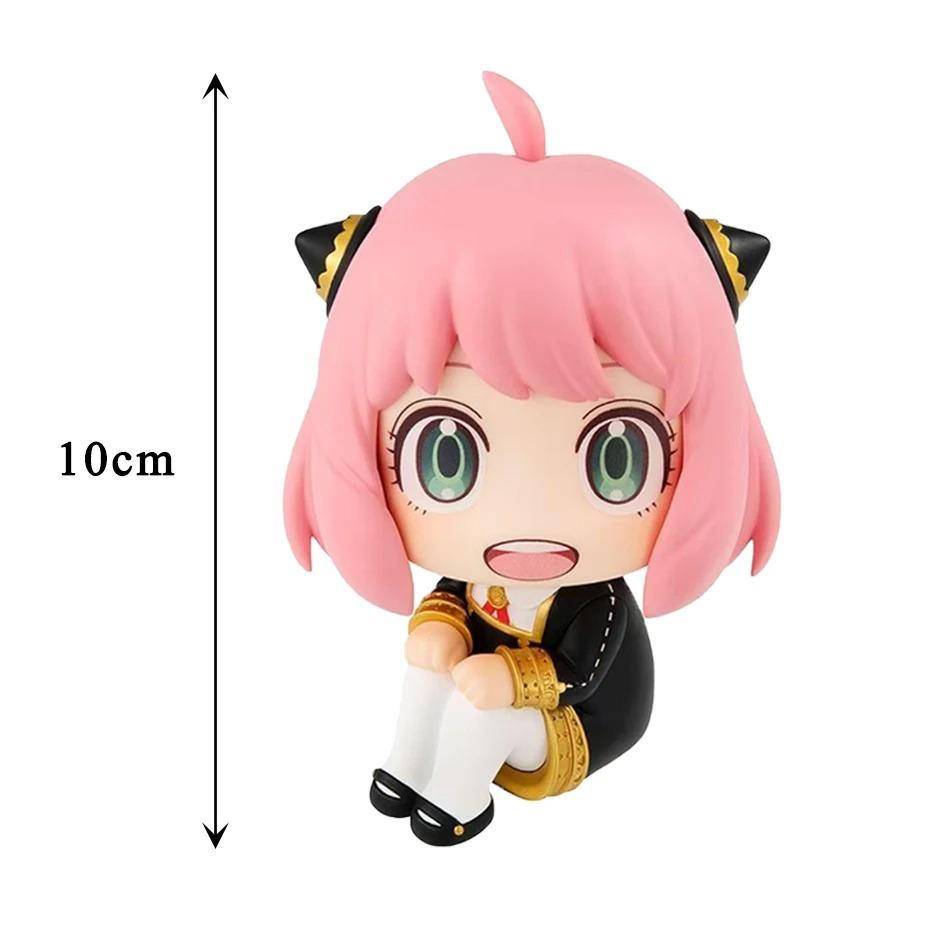 2pcs Spy Family Anya Forger for Pressed Noodle Figure Anime Peripheral Model Cute Table Ornament Holiday Gift Statue Collection