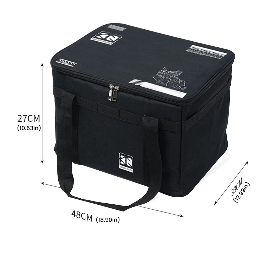 30/42L Camping Cooler Bag Tableware Handbag Field Divider Insulation Foldable Storage Box Outdoor Picnic Travel Organizer Boxes