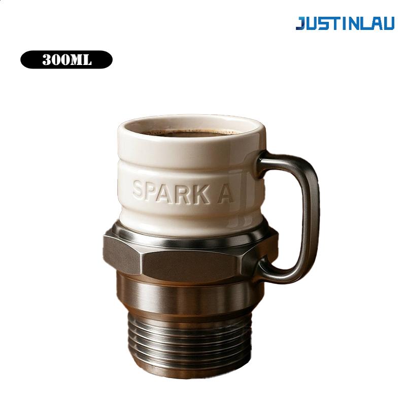300ML Spark Plug Coffee Cup Mugs Coffee Cups Tea Cup Coffee Mug Ceramic Mug Suitable for Cups Used At Home Milk Cup 300ml