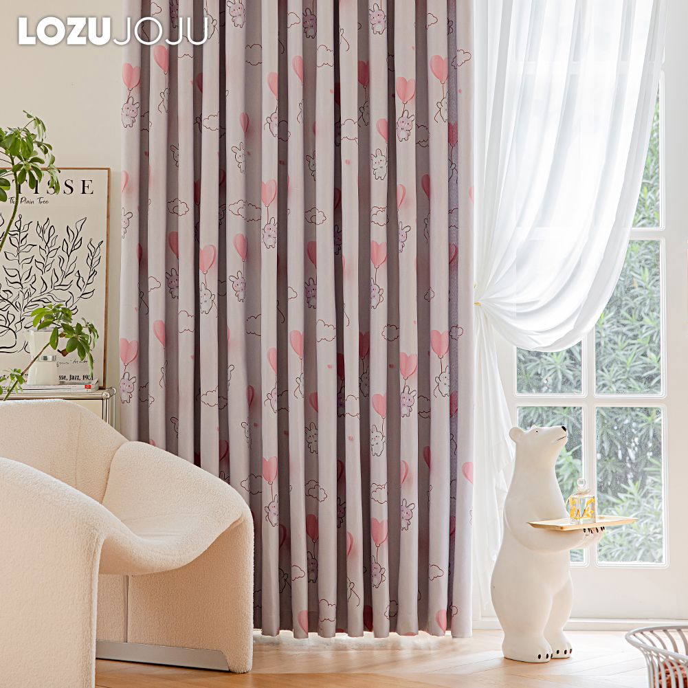 1PC 70-80% Blackout Simple and Modern Design Printed Blackout Curtains for Bedroom Living Room Home Decor LOZUJOJU