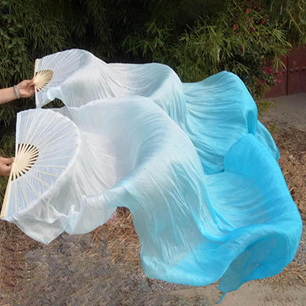 1.80m Long Silk Belly Dance Fan for Stage Performance Costume Accessories