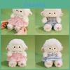 Cute Warm Velvet Sheep Plushie With Short Pile Fabric For Bedroom Decor And Kids Play