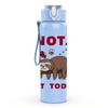 1PC Not Not Today Sloth Art 750ml Color Plastic Sports Water Bottle Leakproof Flip Straw Lid Suitable for Sports Office Home Use