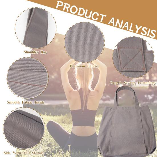 Yoga-/Pilatesmattentasche, multifunktional, große Kapazität, Canvas-Handtasche, tragbare Outdoor-Trainingsgeräte, Yoga-Pad