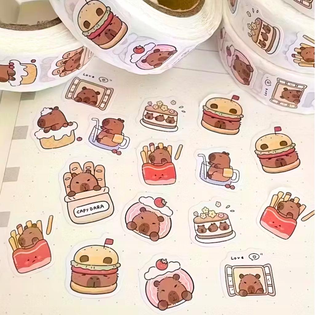 Capybara Stickers Set Of 500 Motivational For Kids Gift Roll