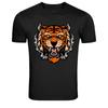 Roaring Tiger Head Wild Animal Graphic T-Shirt