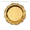 Golden Silver Cake Tray Round Dinner Serving Tray Retro Fruit Snack Plate  Party Decorative
