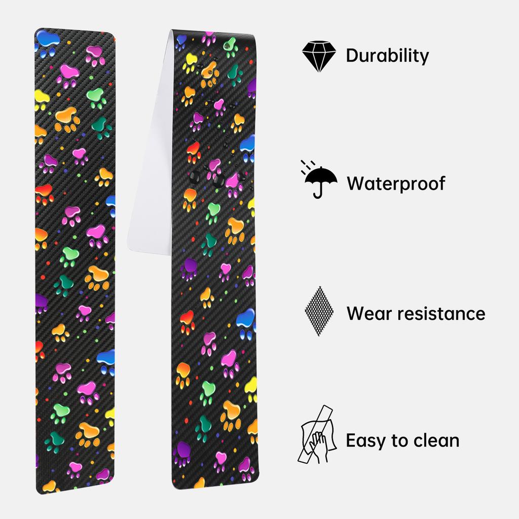 4Pcs Carbon Fiber Door Sill Protection Sticker Threshold Anti-abrasion and Waterproof Protective Film Car Exterior Accessories
