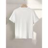 Top Casual Estivo da Donna, Stile Semplice Stampa Floreale Manica Corta Girocollo T-shirt Pura, LangK