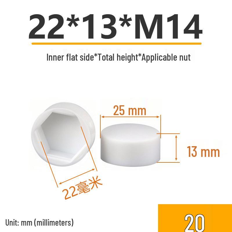 Hex Nut Protective Dust Cap for Flat Head Screws